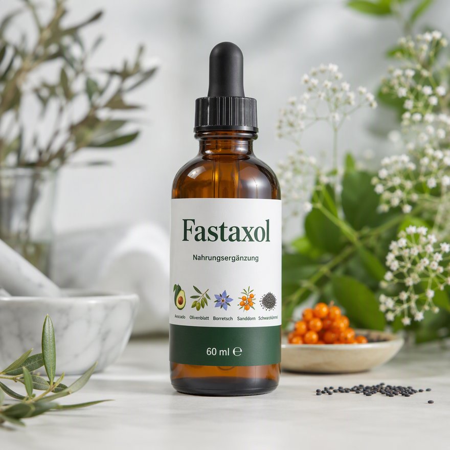 Fastaxol Tropfen – 6 Flaschen à 60 ml, Nahrungsergänzung mit fünf Pflanzenölen
